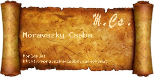 Moravszky Csaba névjegykártya